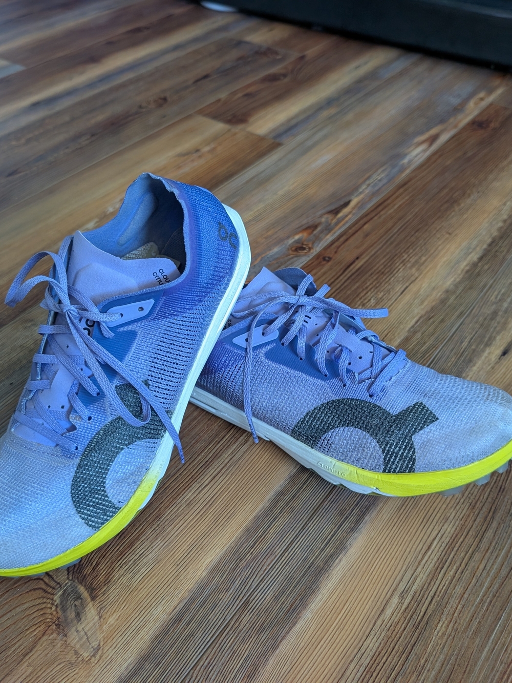 Women's Lightweight Running Shoes Cloudspike Purple And Lime